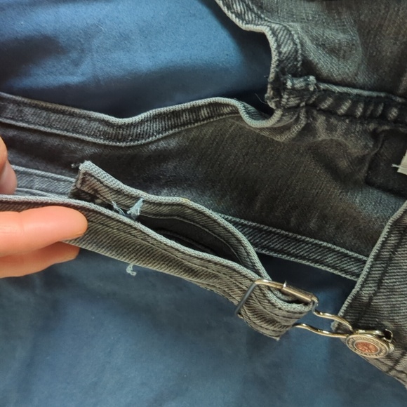 RARE Vintage 1990s Moda Intl Black Overalls Size M/L - Picture 12 of 12